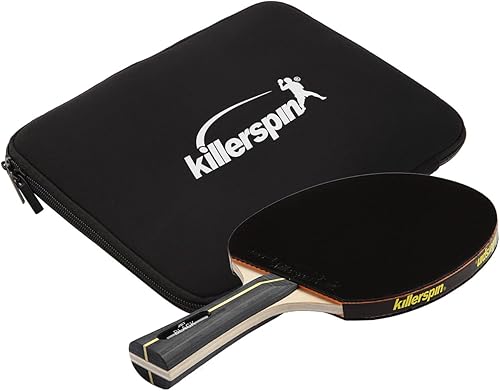 Miniatura 2 de Raqueta de tenis de mesa Killerspin JETBlack con mango negro NegroAmarillo