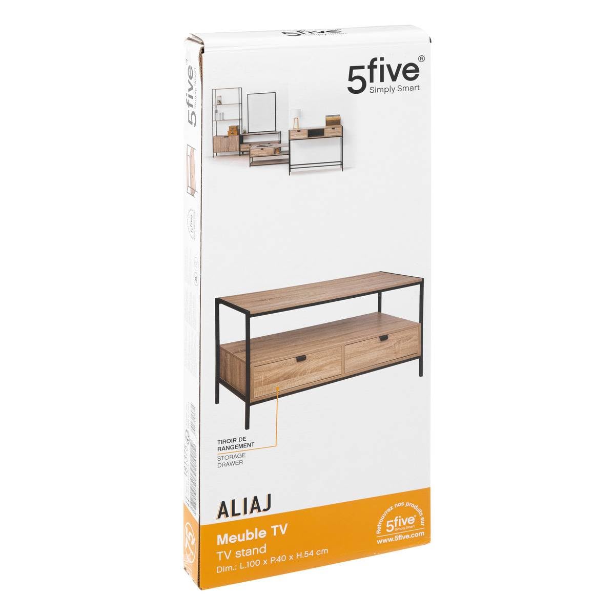 5 five simply smart Mobile TV effetto rovere naturale Aliaj