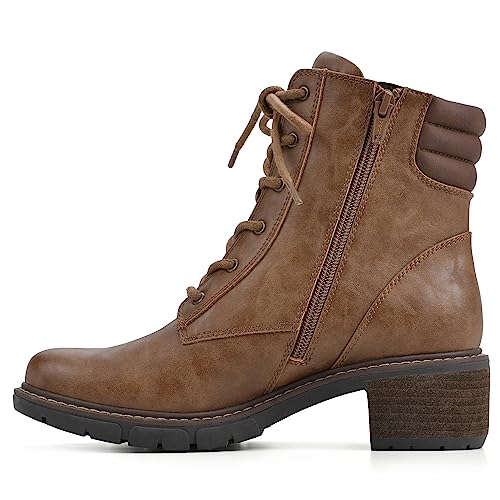 WHITE MOUNTAIN Women's Shoes Crazies Block Heel Combat Boot4