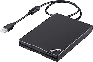 Tendak USB Floppy Disk Drive - 3.5" Portable USB External 1.44MB FDD Diskette Drive for PC Windows 7/8, Windows XP, Vista,for Mac Plug and Play (Black)