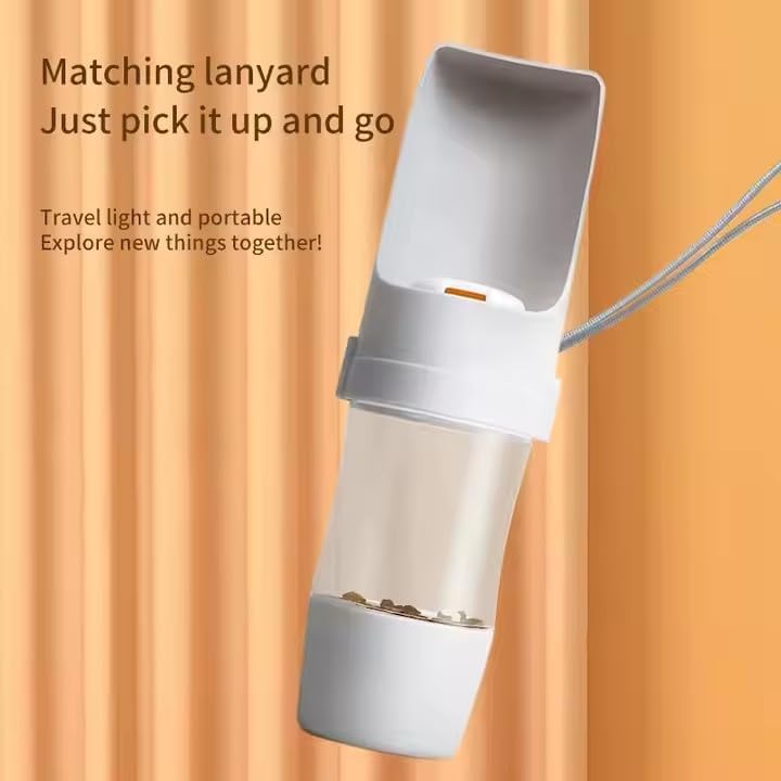 Miniatura 6 de Botella de agua portátil para perros, agua de viaje con recipiente para alimentos, a prueba de fugas y botella de agua ligera para perros, artículos