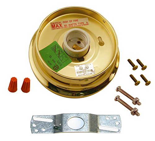 Image of Brass Glass Shade Holder Kit 4 inch 19217