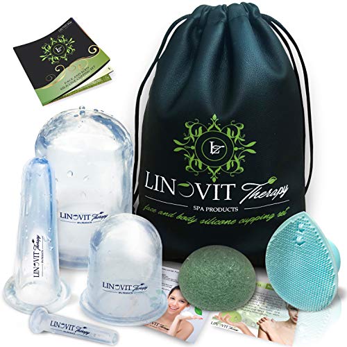 Silicone Cupping Therapy Sets - Facial Cupping Set for Body Massage, Anti Cellulite