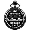 SIBOSUN Pocket Watch Men Personalized Chain Quartz from Son Daughter to DAD Engraved