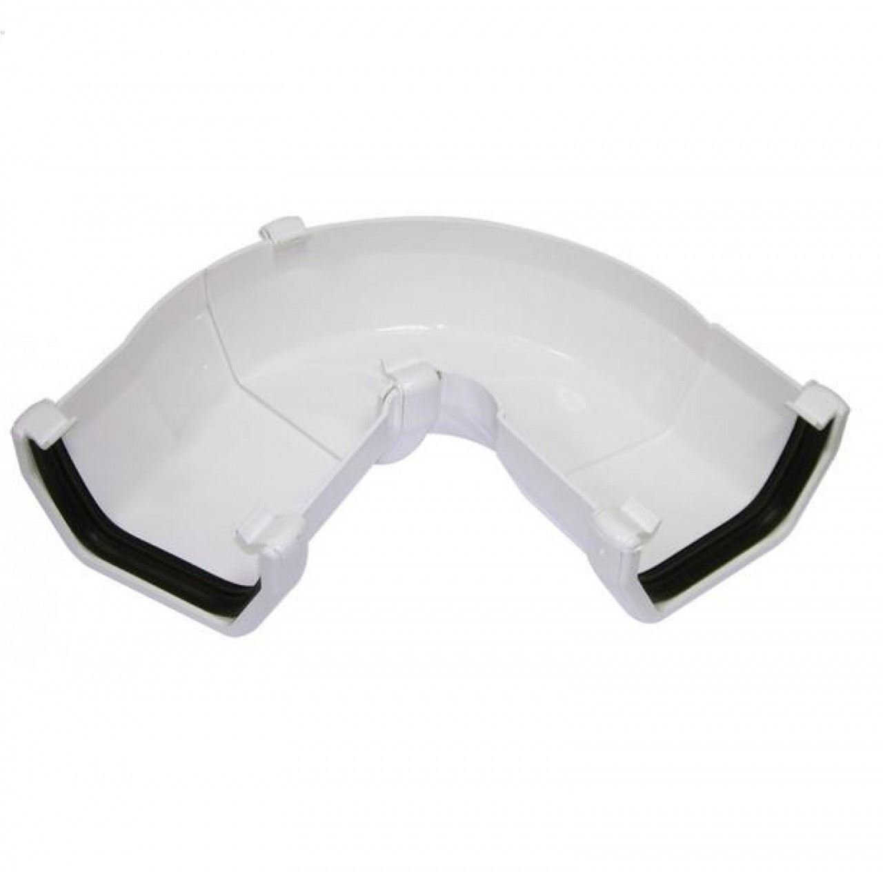 FLOPLAST 114mm Square Gutter Adjustable Angle - White
