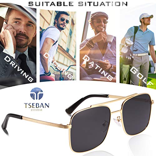 Lightweight Square Polarized Sunglasses for Mens UV400 Protection2