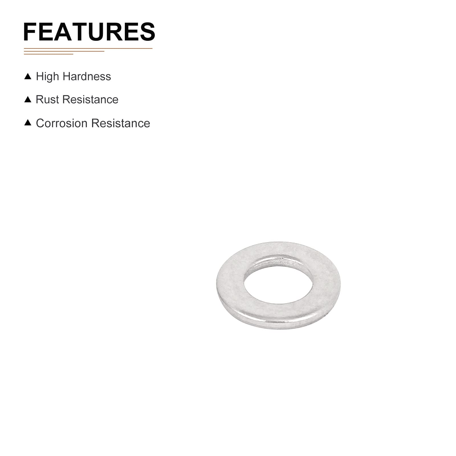 DTGN 6.5mmx12mmx1.5mm(IDxODxT) 304 Stainless Steel Flat Washers, 100Pack, Good for Industrial Machinery, Flat Ring Gaskets - Image 3