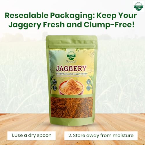 Danodia Foods Jaggery-Pulver (2 lbs/950 g) | Glutenfrei, traditionell hergestelltes Süßungsmittel, ohne Zusatz- oder Konservierungsstoffe | Einzigartiger Zuckerersatz, das beste indische Süßungsmittel