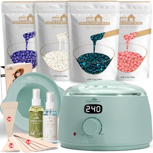 Lifestance Waxing Kit for Women &amp; Men - L3 VelviMint Digital Warmer