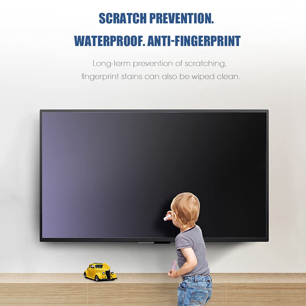 Protecteur d'écran TV anti-éblouissant anti-rayures pour moniteur 65-75 pouces, Film protecteur anti-rayonnement anti-lumière bleue pour écran LCD, LED, 4K OLED & QLED et écran incurvé,75"(1645×930mm)