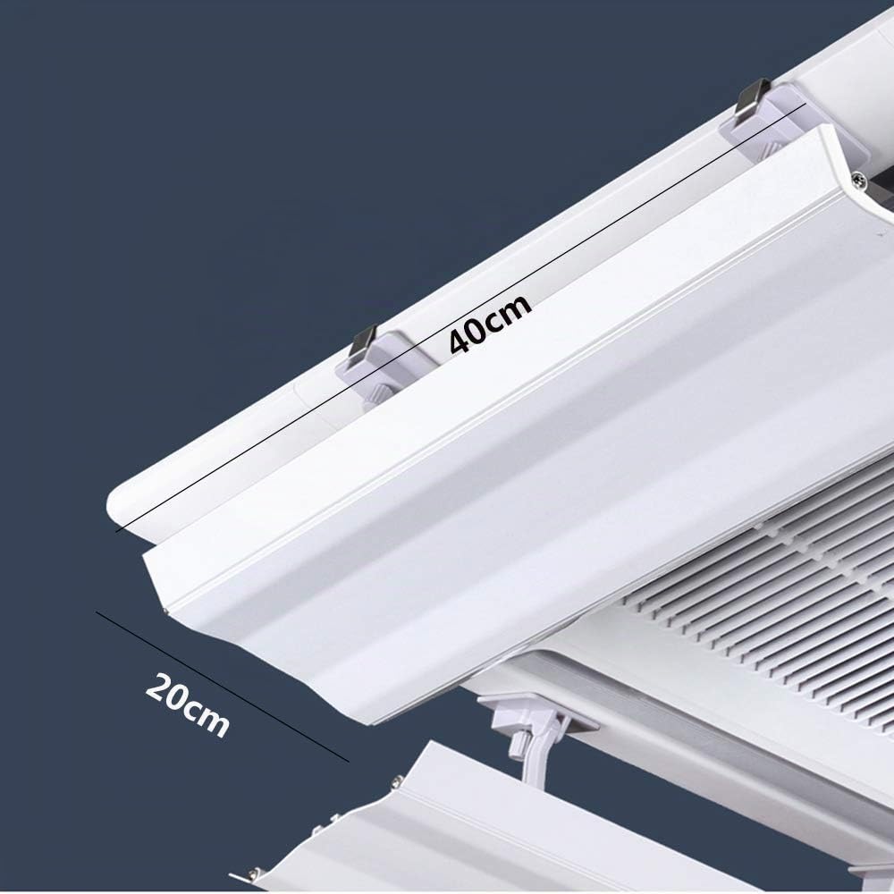 DéFlecteur de Climatiseur pour Climatiseur Central de Plafond, Angle RéGlable, Installation Facile, Plastique LéGer, EmpêChe L'Air Froid de Souffler Droit 40 / 60cm (Une Tranche) (40cm)
