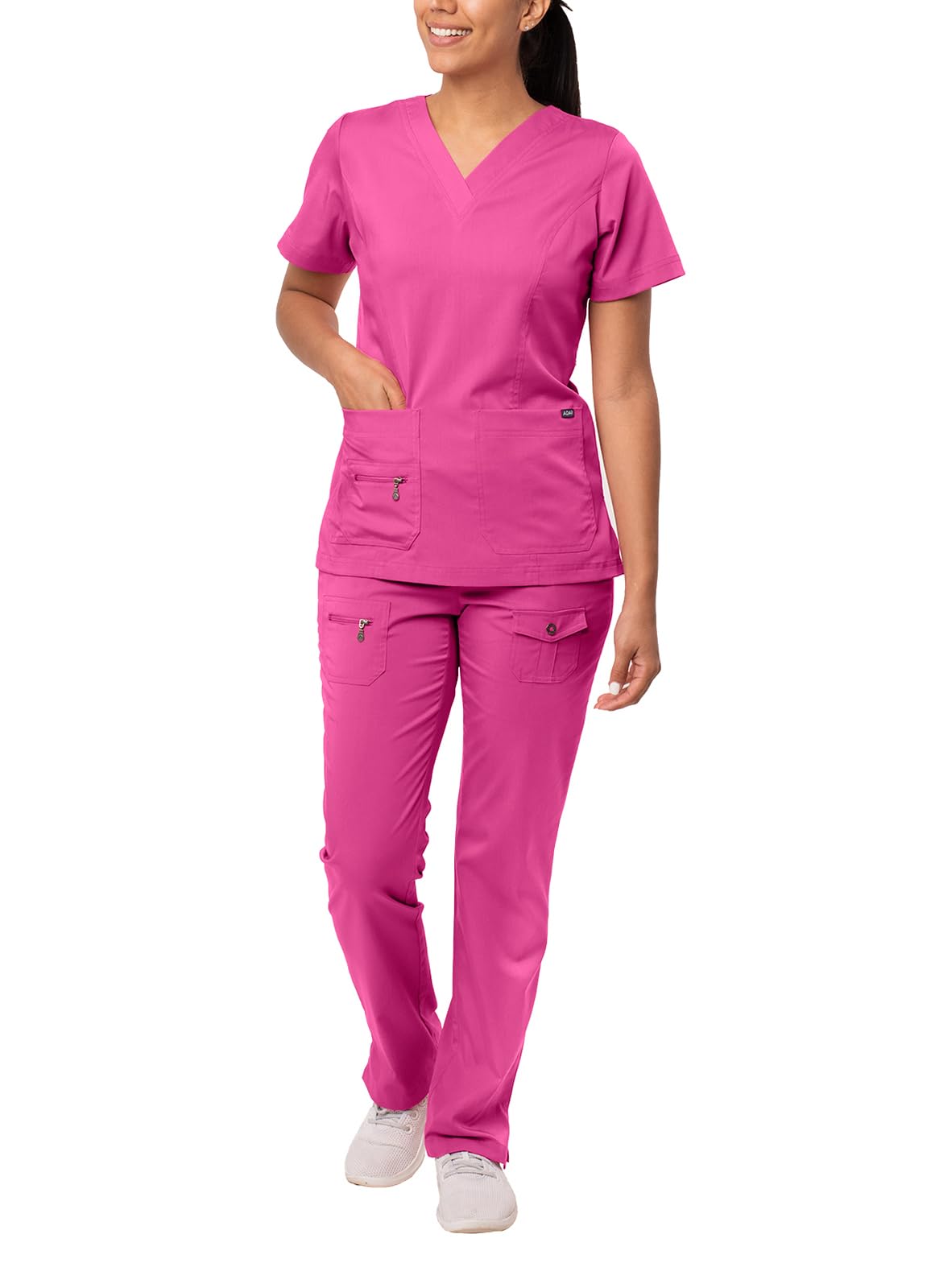 Adar Pro Breakthrough Plus Scrub Set for Women - Enhanced V-Neck Top & Multi Pocket Pants — view 14