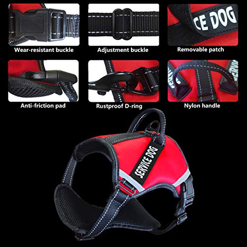Cymiler Dog Harness,No-Pull Service Dog Harness With Handle,Adjustable Comfort Pet Dog Vest Harness For Outdoor Walking,3M Reflective Vest Easy Control For Small Medium Large Breed #TOP2