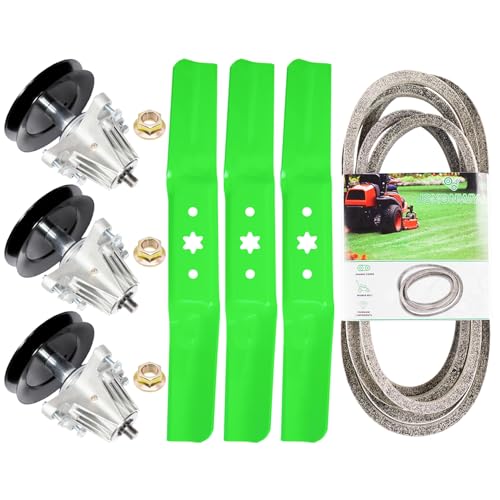 JSXDNWYJ 54 Inch Mower Deck Rebuild Kit Fit for Cub Cadet RZT L54 S54 LX54 XT1 GT54 ST54 XT2 GX54 ZT1 ZT2 54 Craftsman Z6600 t310 T8400 Parts Spindle 918-06978 Blade 942-05056 Belt 954-04329