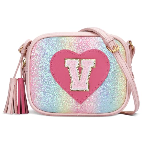 Image of KKXIU Birthday Gifts for Girls Initial Toddler Purse Cute Kids Crossbody Bag