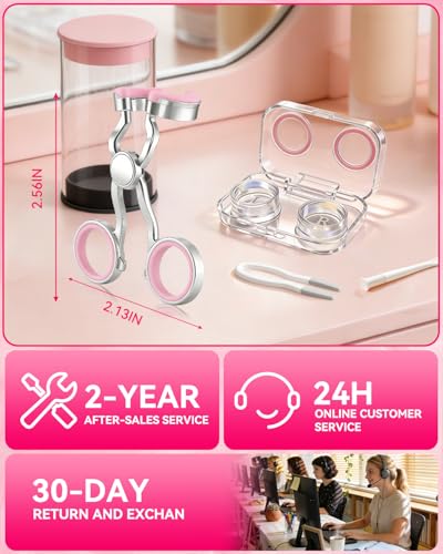 Image of 2026 Upgraded Contact Lens Applicator Tool【3-Step Easy Wear】【3.0 Precision Alloy & Natural Silicone】 0 Shift, Ultra-Smooth Lens Insertion Removal Kit for Home Travel Use (Pink)