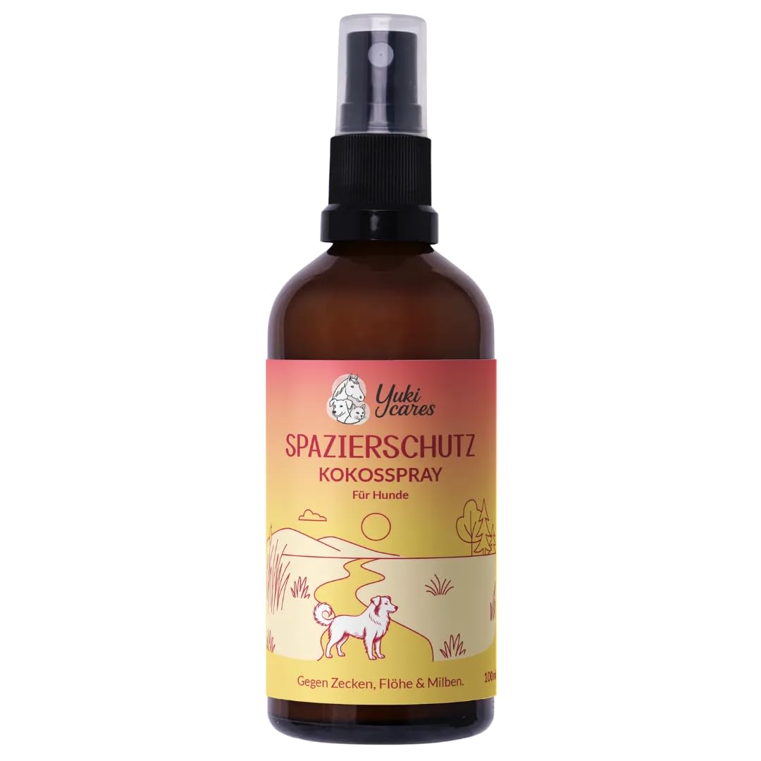 Yuki cares Kokosspray Spazierschutz - natürlicher Zeckenschutz für Hunde 100ml