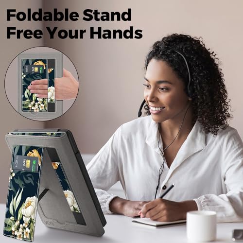 VORI Stand Case for 7"/6.8" Kindle Paperwhite (12th/11th Generation-2024/2021) and Kindle Colorsoft Signature Edition, PU Leather Case Smart Protective Cover with Auto-Wake/Sleep, Blushing Floral by VORI - Used condition - Image 5