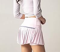 Vista 9 de Yknktstc Falda de tenis para mujer con bolsillo, falda plisada de golf para entrenamiento, correr, atlética