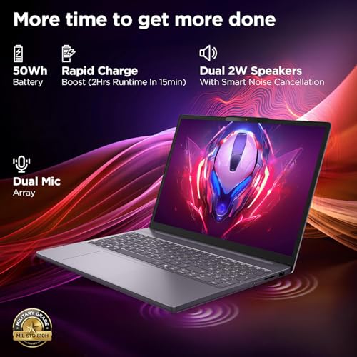 Image of Lenovo ideaPad 3 Laptop Computer, Intel Core i7-13620H (10C /16T, up to 4.9 GHz), 16GB DDR5 RAM, 512GB PCIe SSD, 2X 4K Output, Copilot AI, 16 inch FHD+, WiFi 6, Bluetooth 5.2, Gray, Windows 11 Home