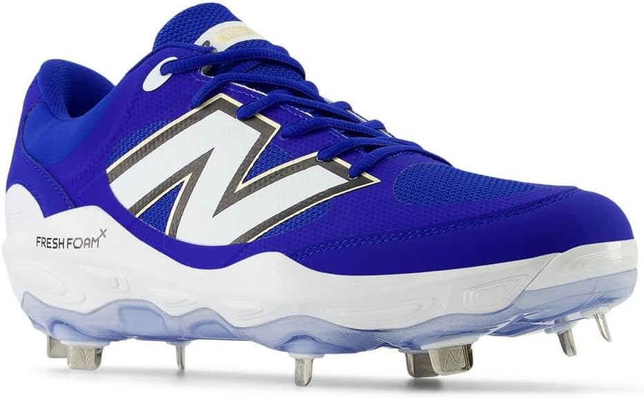 New Balance Men's Fresh Foam X 3000 V7 Baseball Shoe, Team Royal/White, 12.5 M