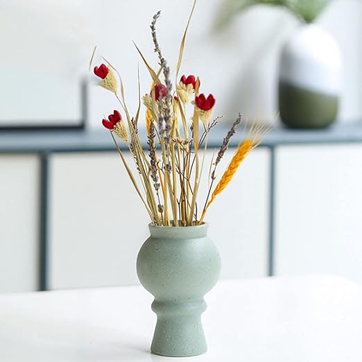 Amazon 花瓶 さい フラワーベース 花瓶陶器 シンプル 一輪挿しインテリア陶器花器セラミック おしゃれ 生け花 和風花瓶インテリア グリーン 花器 インテリアボウル オンライン通販