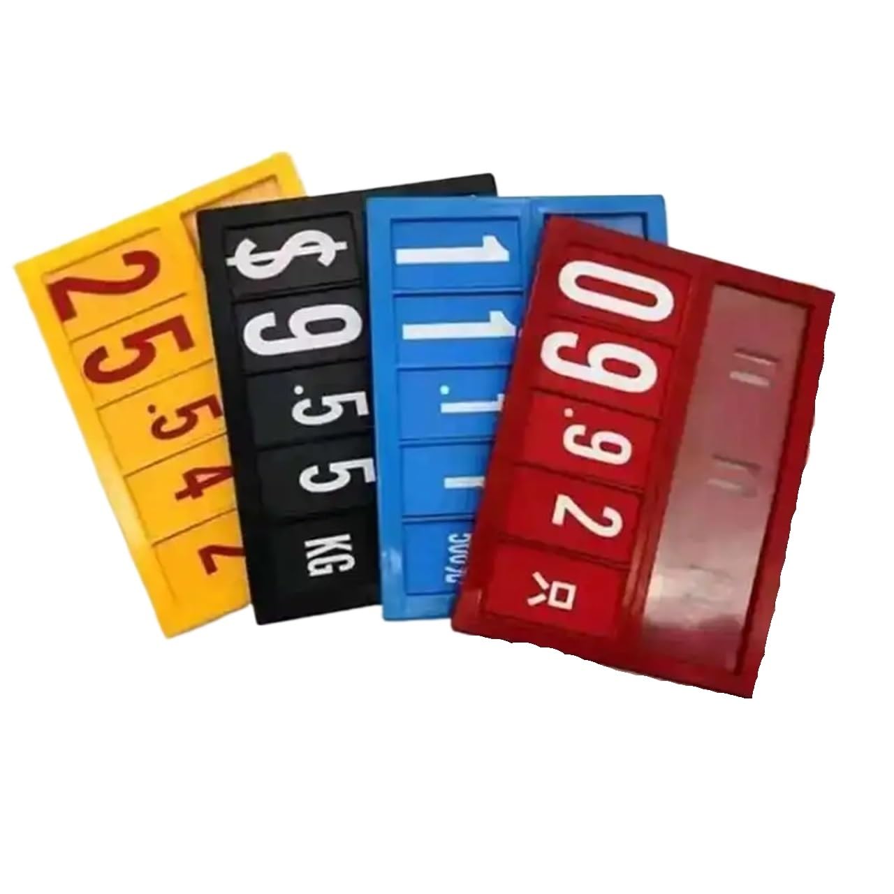 Yangshe 6pcs Price Number Sign Display Label Card Plastic Holder Frame for Retail Shelf