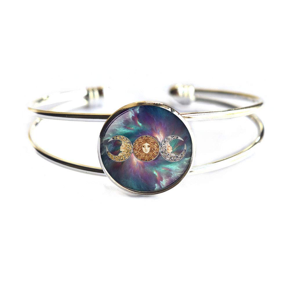 Wiccan Jewelry,Full Moon Bangle,Wiccan Jewelry,Wiccan Bangle,Jewellery for Women,Fashion Accessory,Handmade Bangle,M311