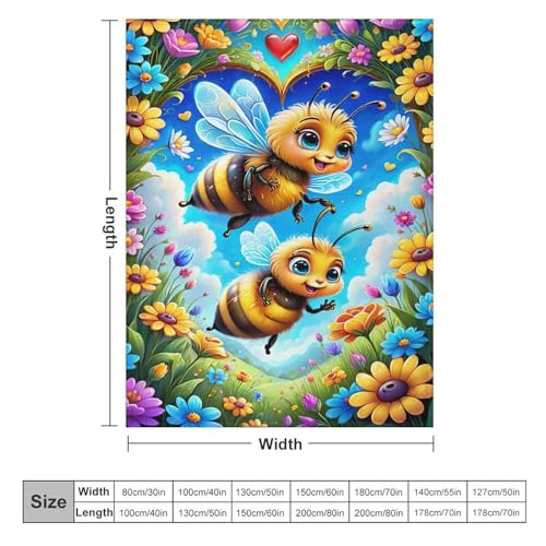 Plaid abeille couverture polaire douce pour éliminer les frissons - 6