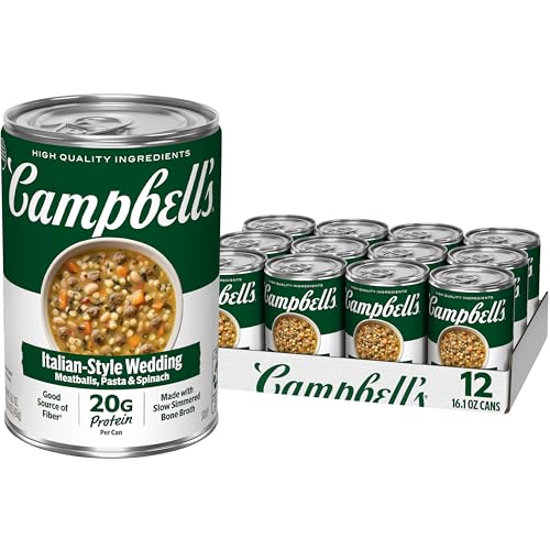 Image of Campbell's Protein Italian Style Wedding Soup, 16.1 Oz (12 Pack)