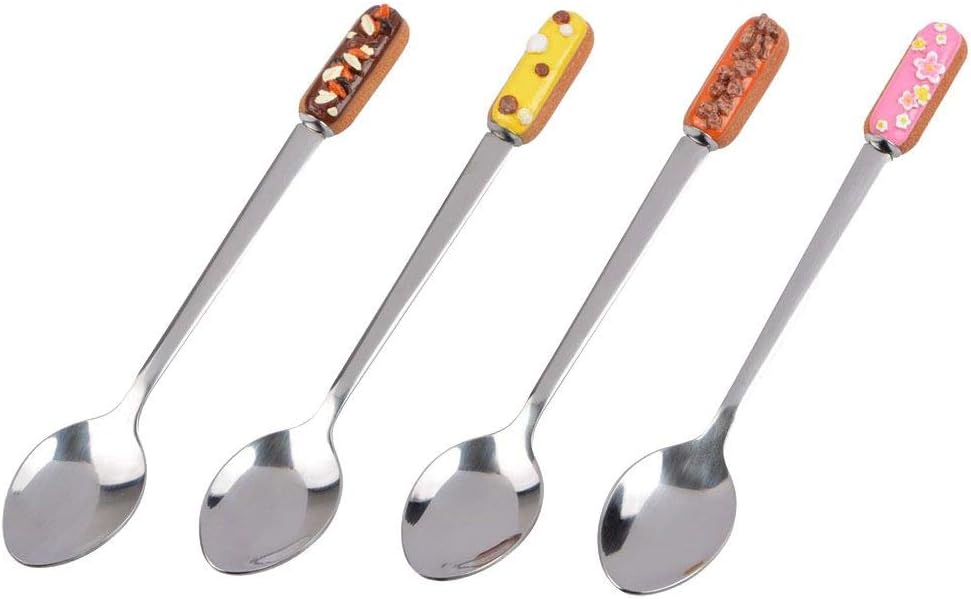 Le Studio Dessert Spoon 4 Pieces Set, Multicolor