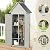 Outdoor Storage Shed with Floor & Adjustable Shelves, Wooden Garden Tool Cabinet Weatherproof, 71" Vertical Patio Organizer