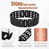 Jeracol 99.99% Soild Copper Bracelets for Men,3X Magnetic Bracelets Men with Ultra Strength Magnets,Adjustable Size&Jewelry Gift Box(Black) #2