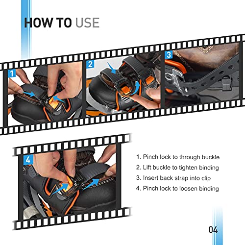 G2 21 Inches Light Weight Snowshoes For Women Men Youth, Set With Tote Bag, Special Eva Padded Ratchet Binding, Heel Lift, Orange #TOP4