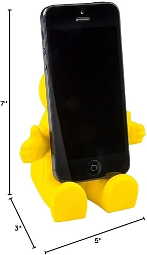 Miniatura 7 de Divertidos soportes para teléfono de 4 pulgadas coloridos y exprimibles para la cara de la sonrisa (paquete de 3) divertido soporte para teléfono