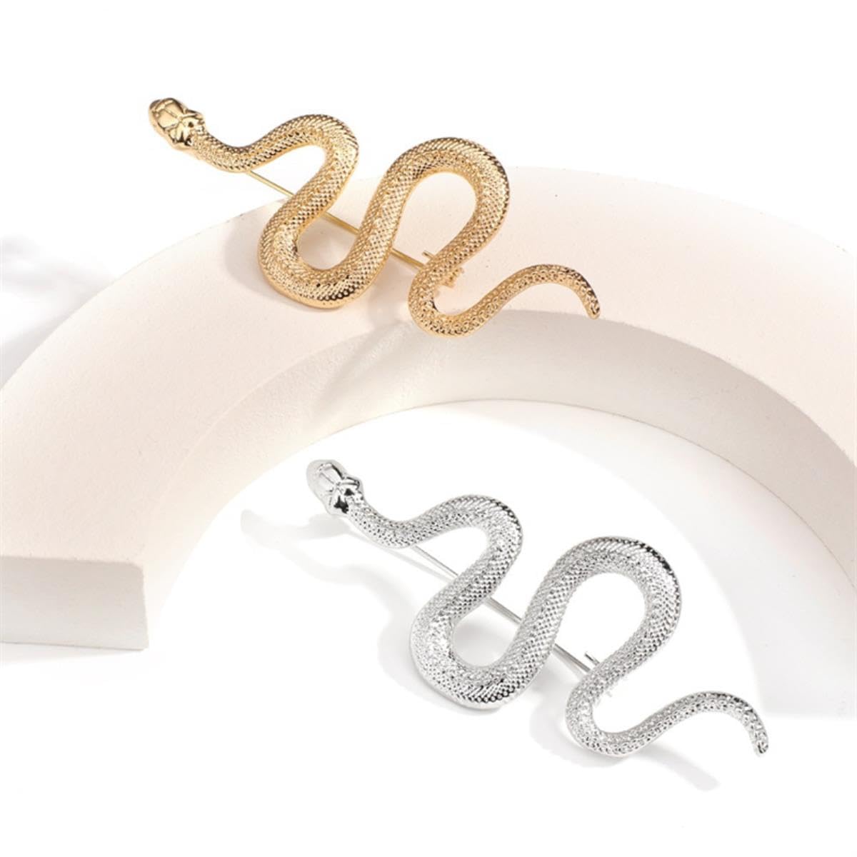 MAYIYAHO Vintage Strass Serpent Broches Pour Femmes Hommes Métal Serpent Animal Partie Causal Broche Pins Cadeaux
