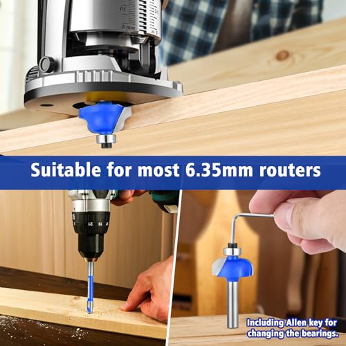15Pcs Router Bit Set 1/4 Shank Tungsten Carbide Tipped Milling Cutter, Woodworking Mixed Milling Saw Cutter Tools Set Storage Case Included for Woodworking, Edging, Trimming, Grooving - Image 6