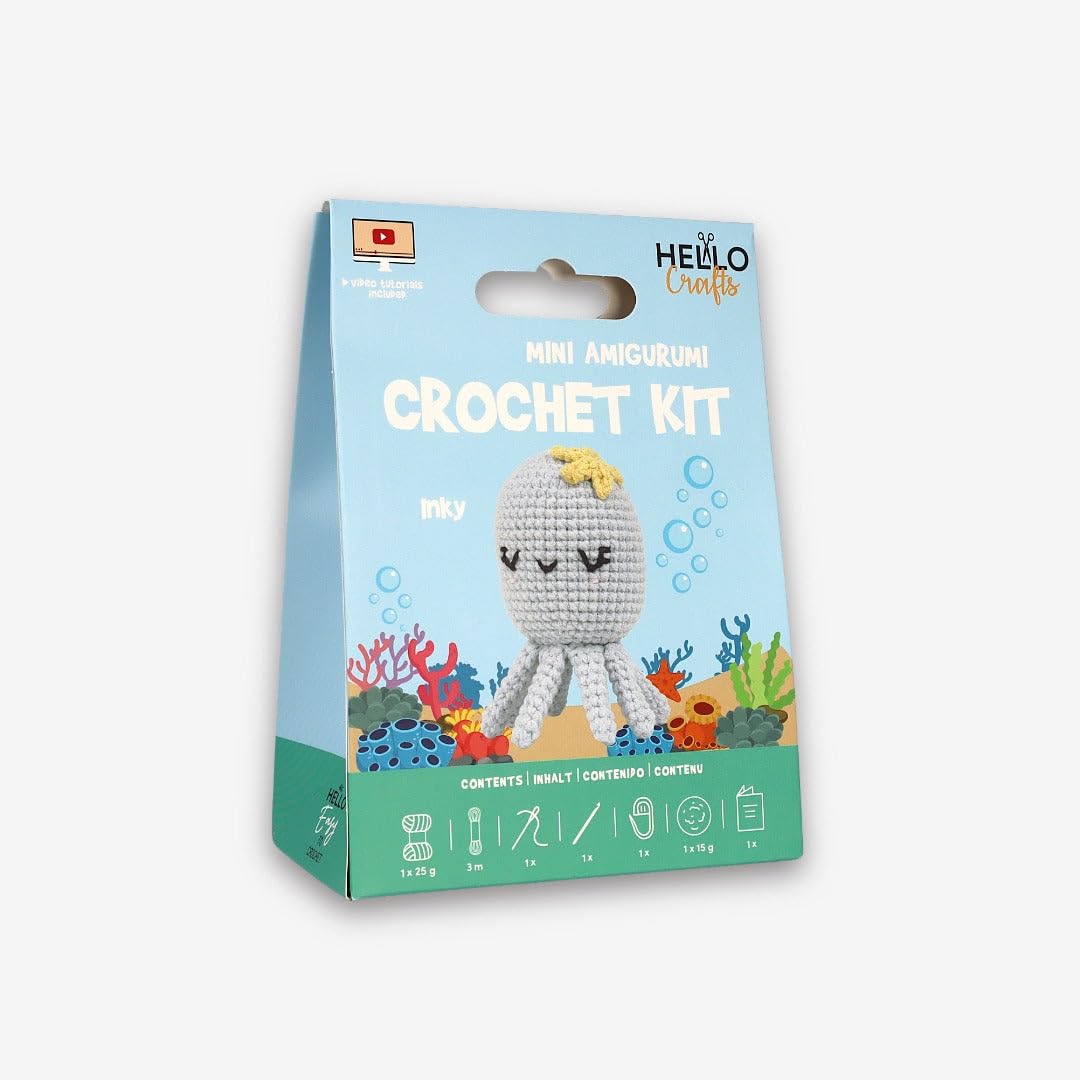 Knitty Critters - Mini Amigurumi - Inky Octopus | DIY Crochet Kit
