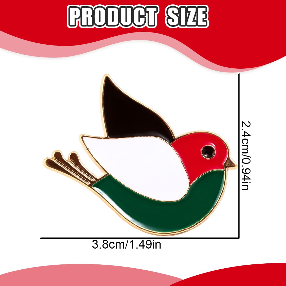 Pin de Palestina bandera águila broche esmaltado símbolo paz unidad accesorio