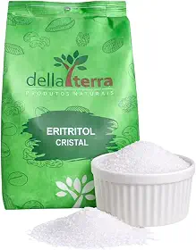 Eritritol Cristal Puro Adoçante Natural 1Kg Della Terra