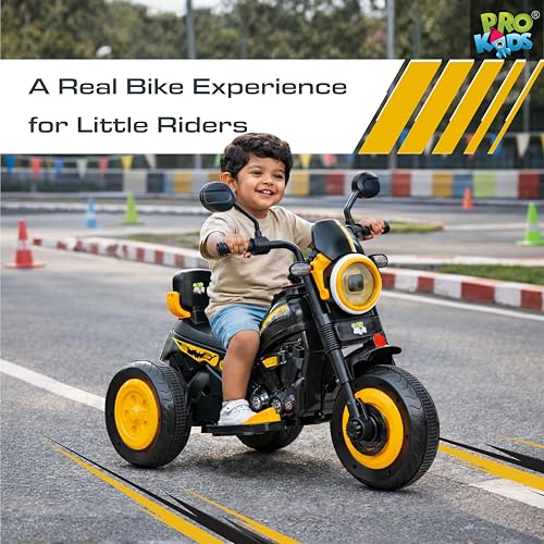 Image of PRO KIDS S500 Rechargeable Electric Kids Bike with Bluetooth, USB, AUX, Music & LED | Ride-On Bike for Boys & Girls (1.5-4 Years) | 6V Battery Powered | Foot Accelerator
