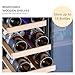 Kalamera Mini Fridge 18 Bottle - 12 inch Wine Cooler Refrigerator, Built-in or Freestanding, with Stainless Steel & Double-Layer Tempered Glass Door, and Temperature Memory Function Wine Fridge