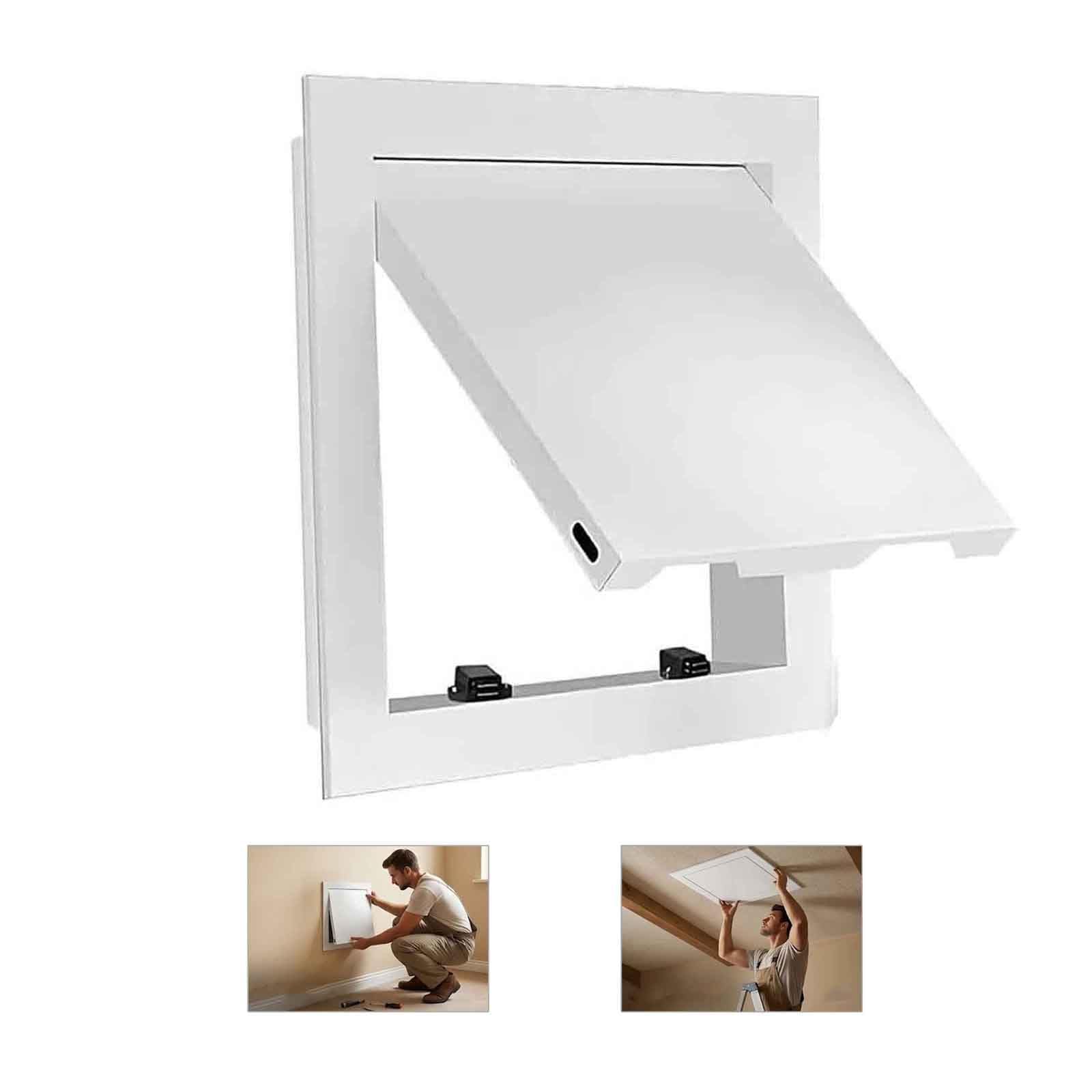 Aluminium Inspection Hatch for Walls Ceilings 200 300 350 450 750mm Plasterboard Access Panel Door for Walls & Ceilings, Bath Panel Fuse Box Cover Cabinet, Tile Access Hatch(Cream,200x200mm)
