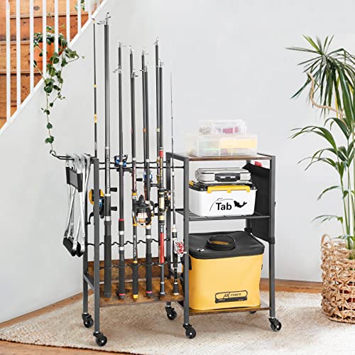image for Olakee Fishing Rod Holders for Garage - Fishing Pole Holders up to 12 