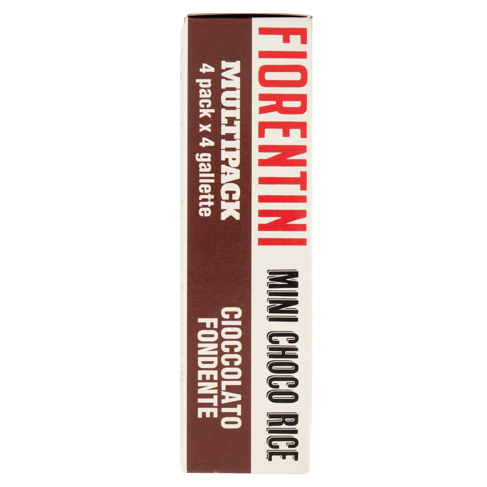 Fiorentini Mini Choco Rice Mini Gallette di Riso Ricoperte al Cioccolato Fondente 64g [BOX da 8 Confezioni]