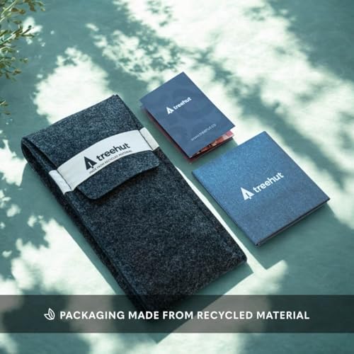 TREEHUT Ebony Stylish Wood Frame Sunglasses - Temples Classic Aviator Retro Square Wood Lightweight Sunglasses - Perfect for Fishing Driving Walking Usage - Ebony Black4