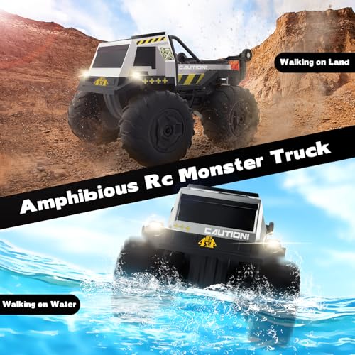 image for Carox 1:16 Amphibious Remote Control Car, 2.4GHz Waterproof RC Monster