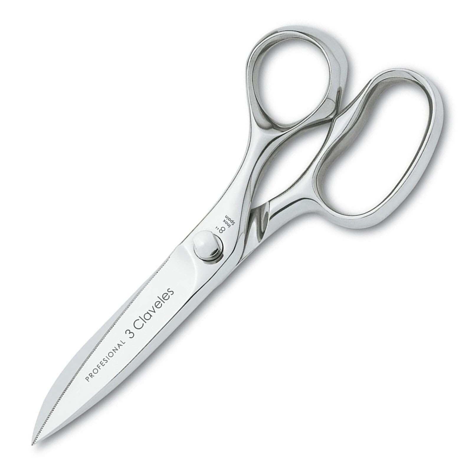 3 Claveles Tijeras de Cocina Profesional, Acero Inoxidable - (20cm - 8"), Brillo
