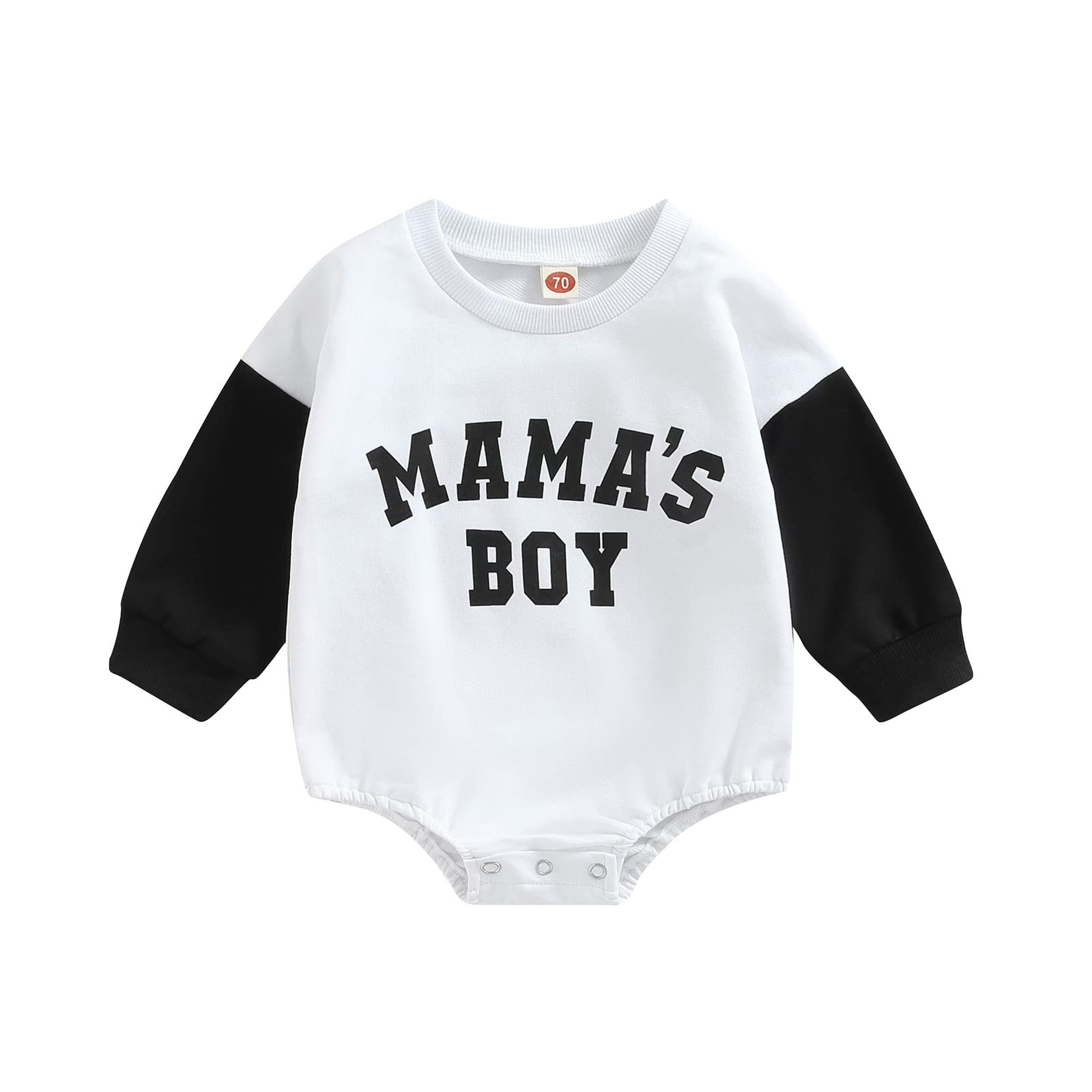 Infant Toddler Baby Boy Girl Letter Long Sleeve Romper Jumpsuit Pullover Sweatshirt T-Shirt Tops Fall Clothes