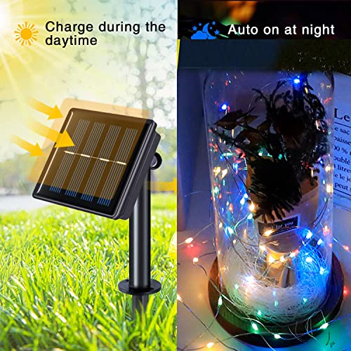 QSPORTPEAK Solar String Lights Outdoor Waterproof, 2 Pack 100 LED Solar Garden Lights - Image 4